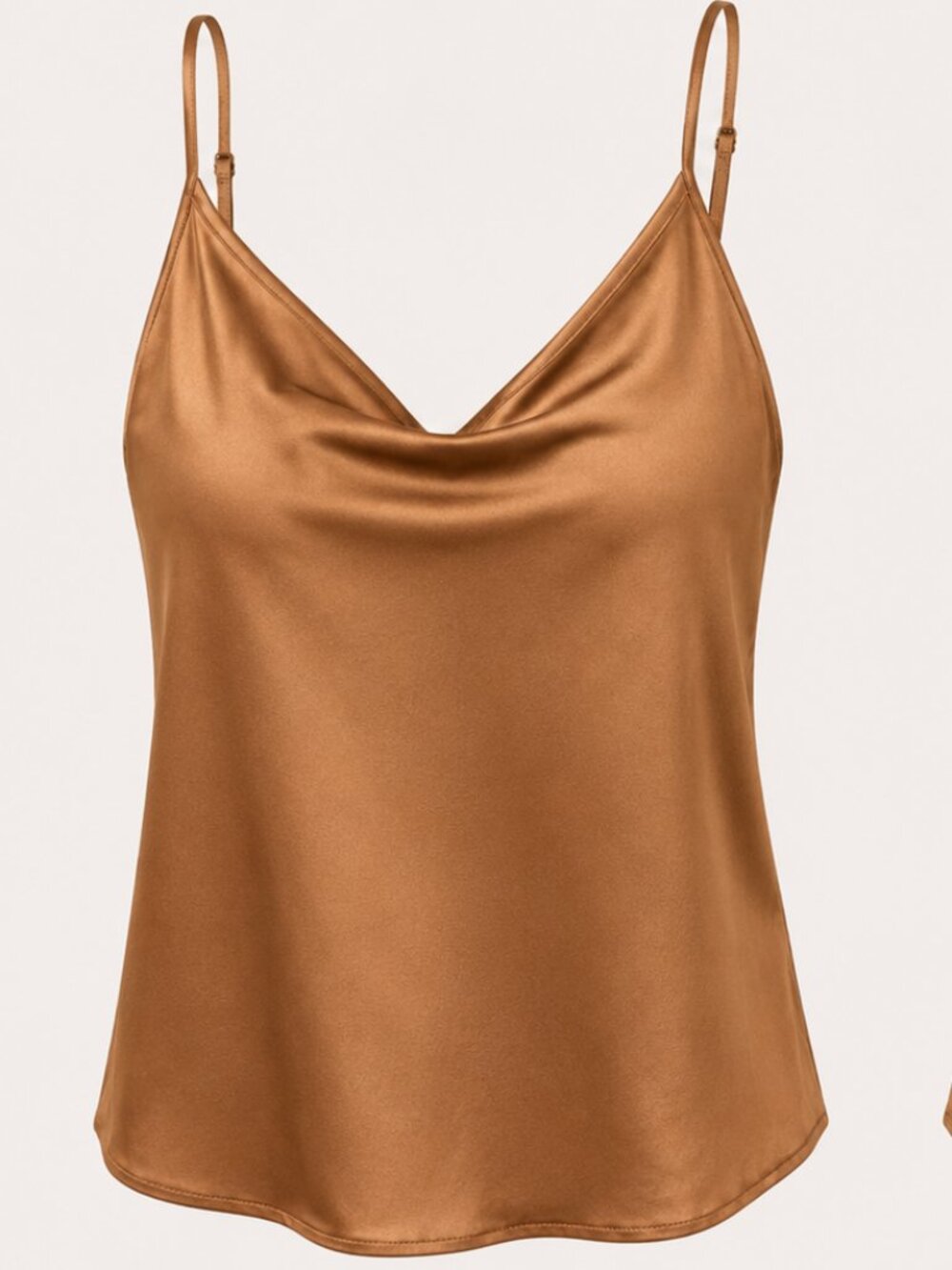 Caramel Satin Camisole Tank Top Size Small
